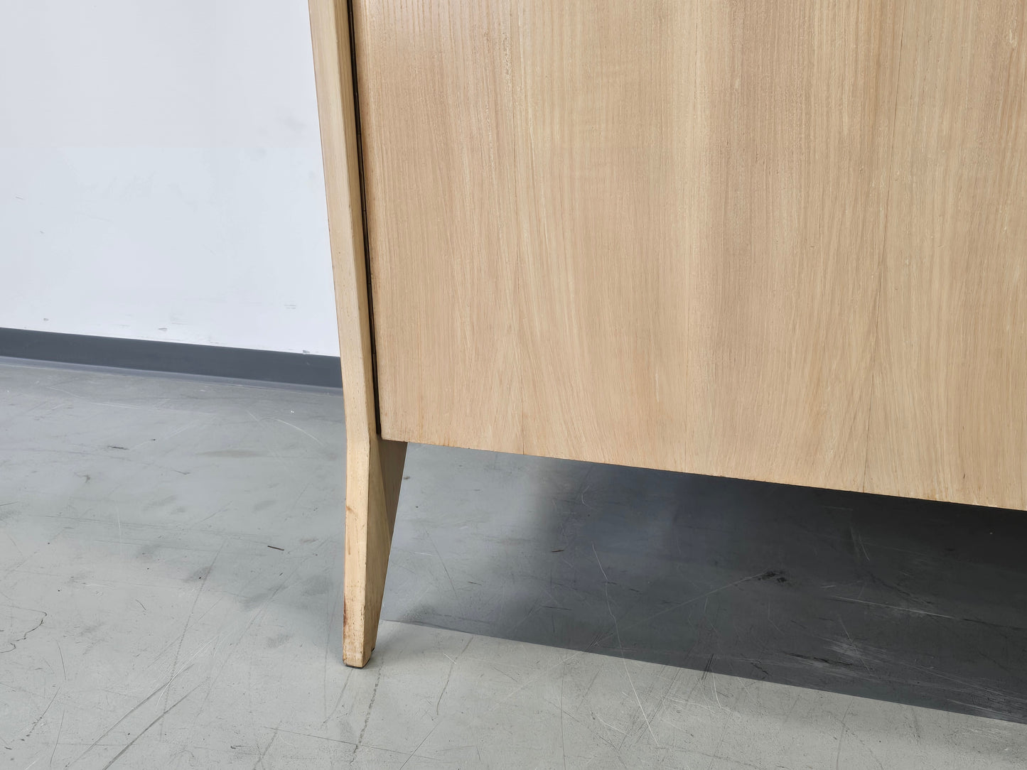 MID CENTURY KLEIDERSCHRANK beige schrank vintage 1960er weiß