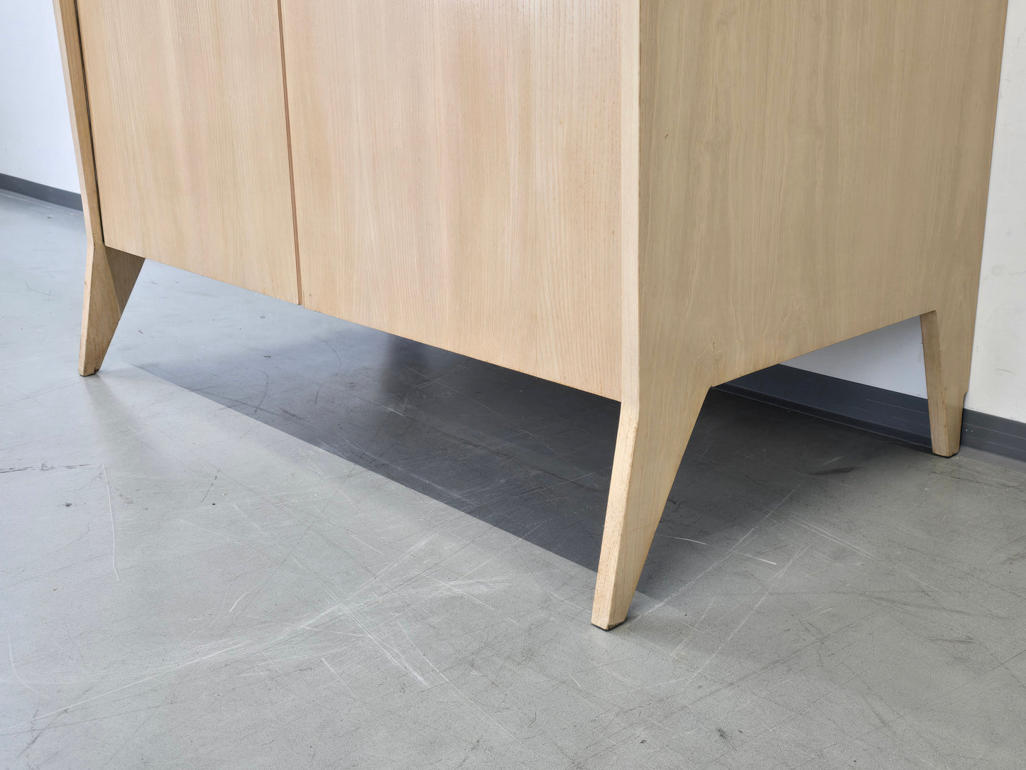 MID CENTURY KLEIDERSCHRANK beige schrank vintage 1960er weiß