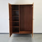 MID CENTURY KLEIDERSCHRANK beige schrank vintage 1960er weiß