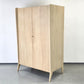MID CENTURY KLEIDERSCHRANK beige schrank vintage 1960er weiß