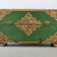 ANTIK TRUHE kommode vintage grün gold sekretär bemalt barock Rokoko