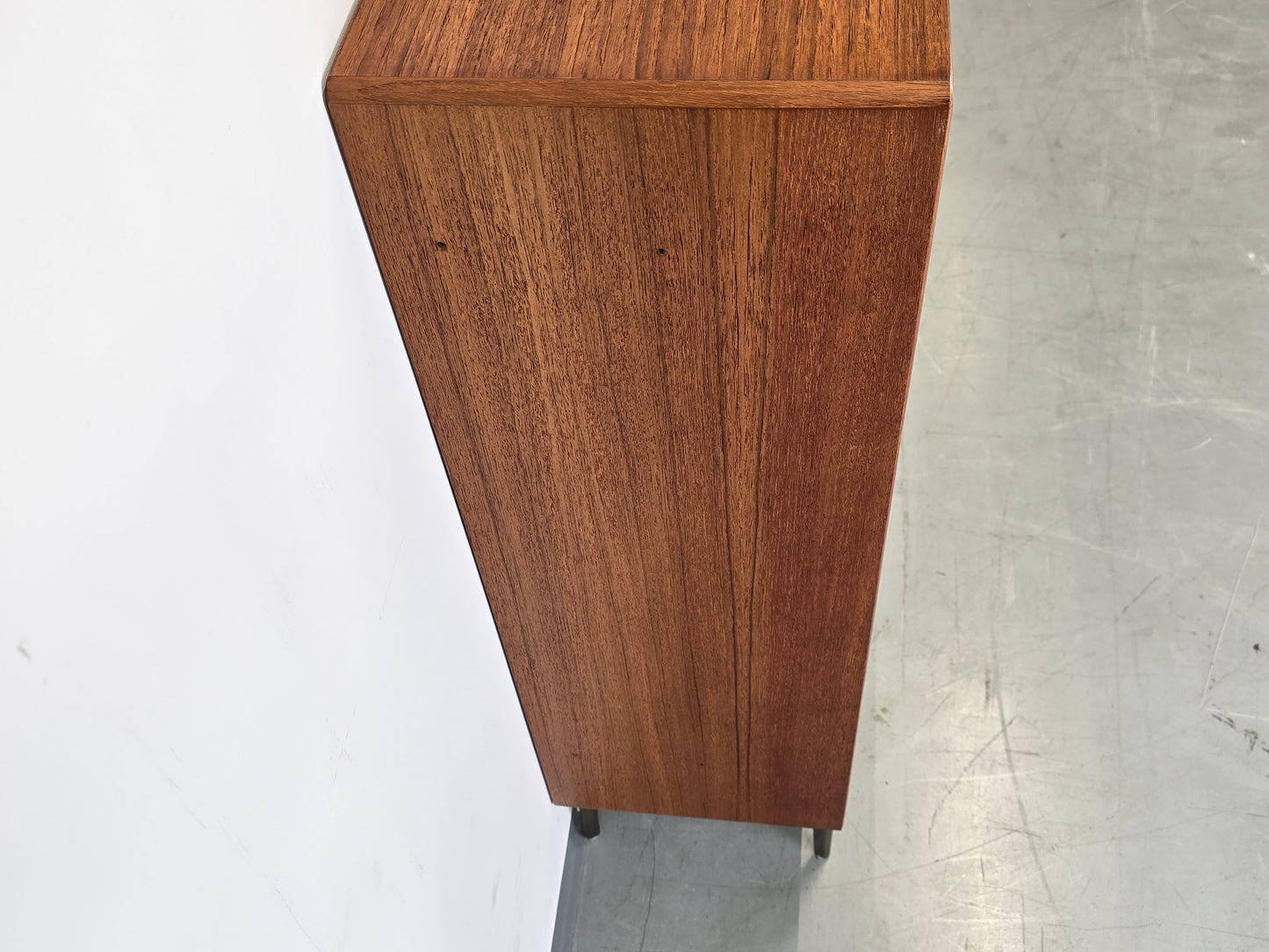 MID CENTURY TEAK VITRINE vintage sideboard kommode holz retro