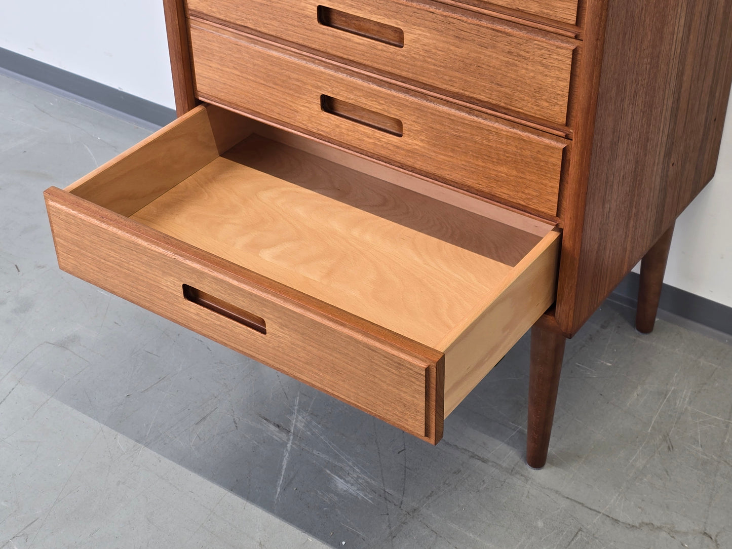 DANISH TEAK KOMMODE vintage schubladen nachttisch ablage flur retro mid century