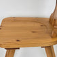 BAUERNSTUHL HOLZ Stuhl Herz Vintage Massivholz Landhaus Brettstuhl Kiefer