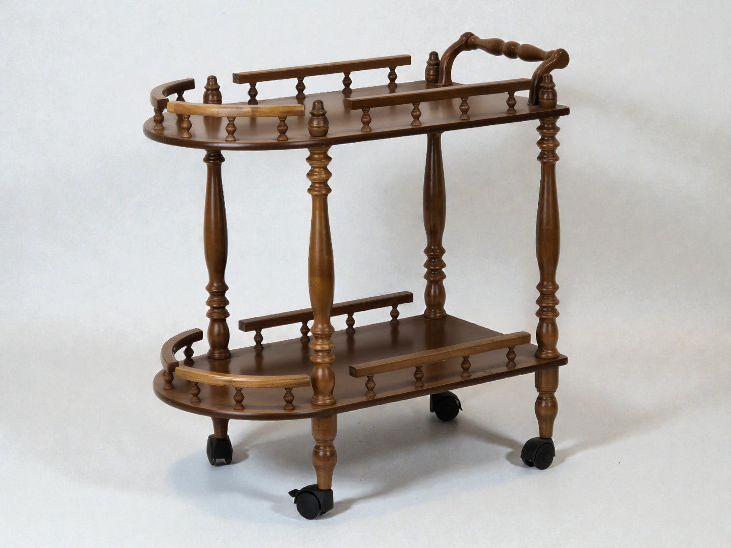 SERVIERWAGEN BARWAGEN Vintage Teewagen Holz Retro Rollwagen Regal antik