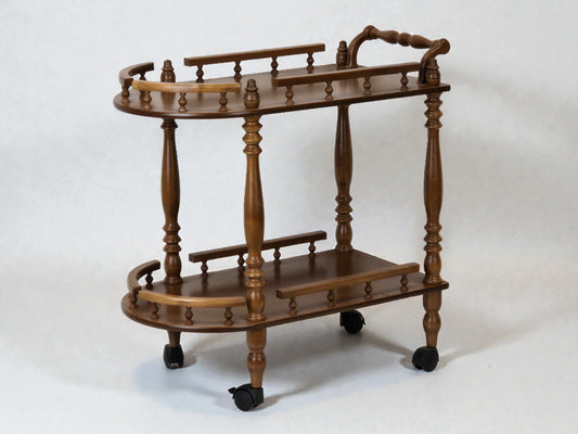 SERVIERWAGEN BARWAGEN Vintage Teewagen Holz Retro Rollwagen Regal antik