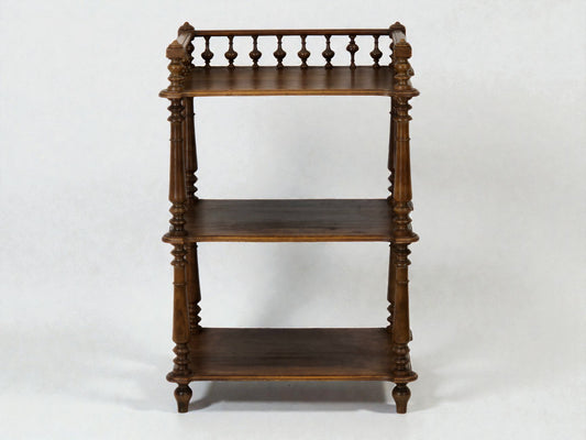 ETAGERE ANTIK Regal Beistelltisch Vintage Holz Gründerzeit Shabby Chic Nachtisch