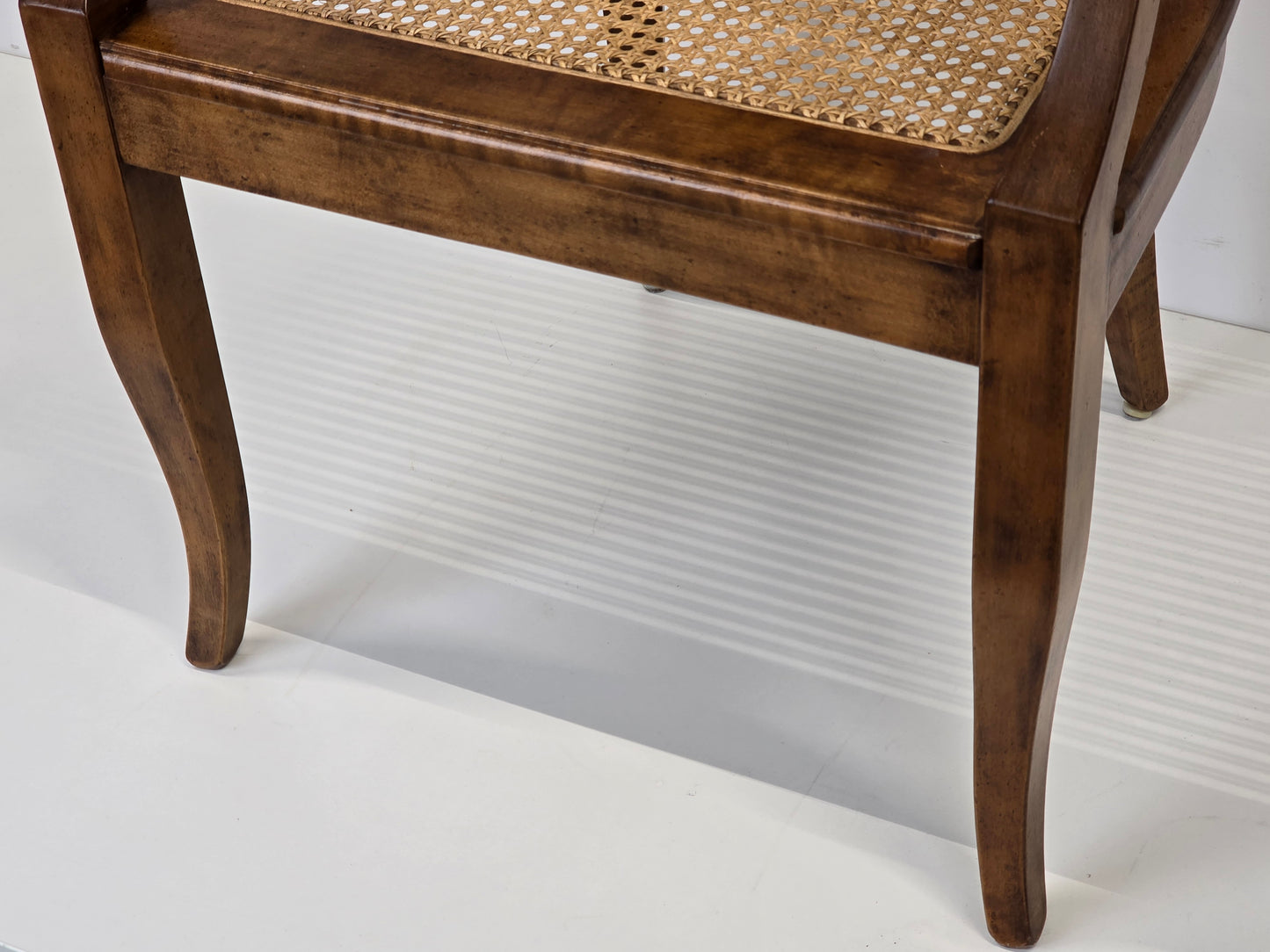 BIEDERMEIER ARMLEHNSTUHL Antik Stuhl Wiener Geflecht Holz Kirschbaum Vintage