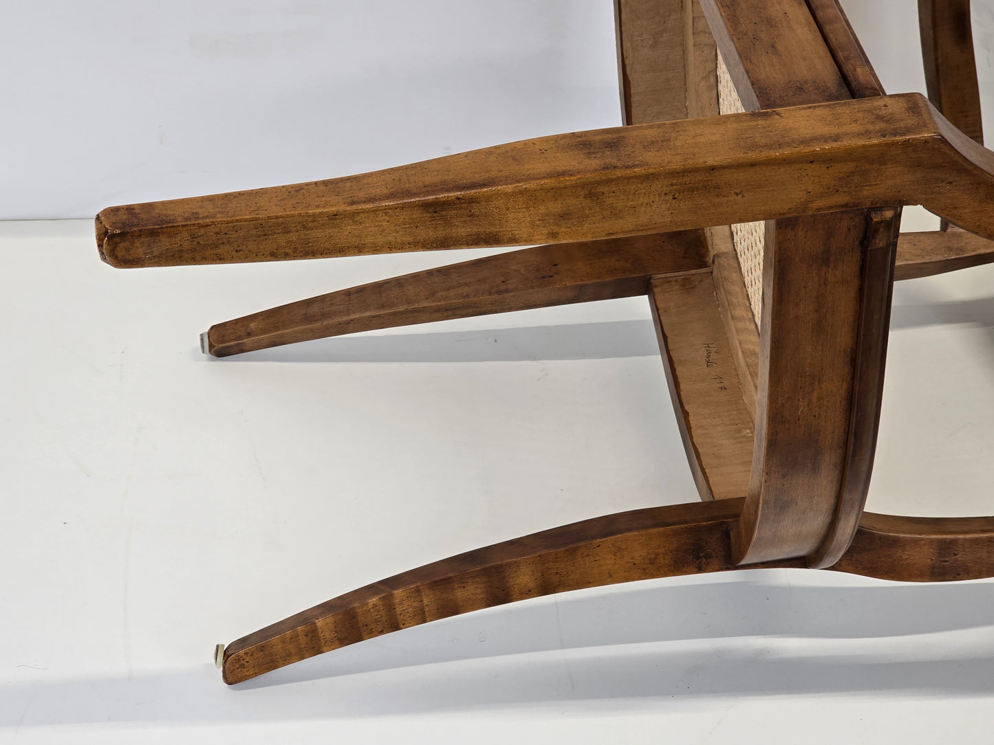 BIEDERMEIER ARMLEHNSTUHL Antik Stuhl Wiener Geflecht Holz Kirschbaum Vintage