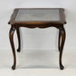BEISTELLTISCH ANTIK Couchtisch Holz Glas Wiener Geflecht Vintage Barock-Stil