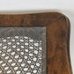 BEISTELLTISCH ANTIK Couchtisch Holz Glas Wiener Geflecht Vintage Barock-Stil