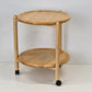 JENS QUISTGAARD Servierwagen Tabletttisch Holz Vintage Rund Klappbar