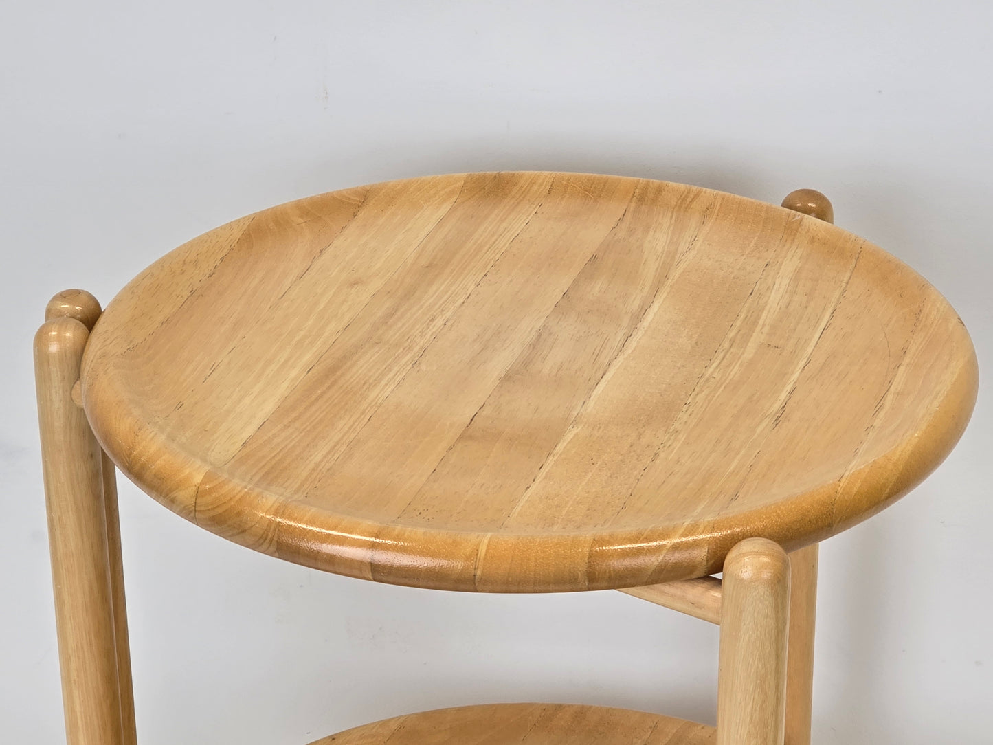 JENS QUISTGAARD Servierwagen Tabletttisch Holz Vintage Rund Klappbar