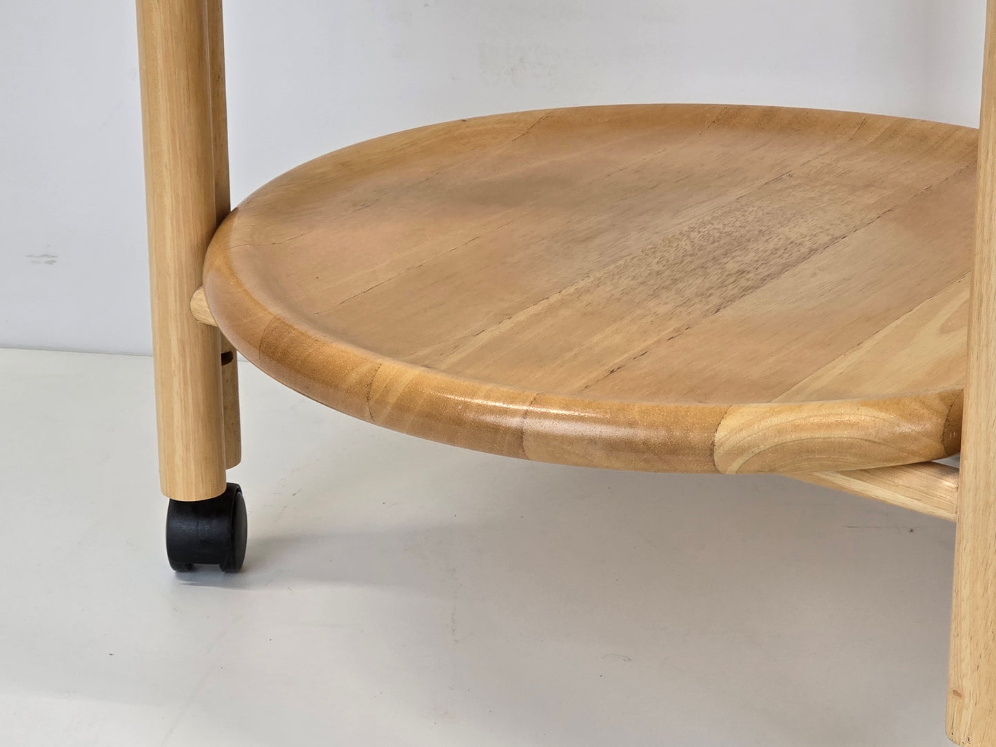 JENS QUISTGAARD Servierwagen Tabletttisch Holz Vintage Rund Klappbar