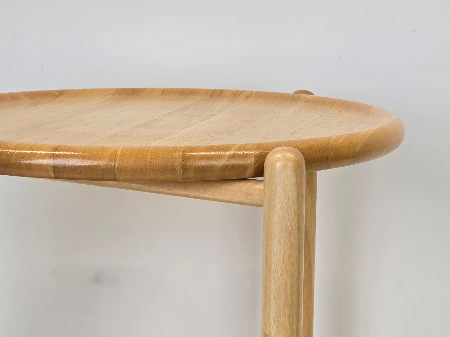 JENS QUISTGAARD Servierwagen Tabletttisch Holz Vintage Rund Klappbar