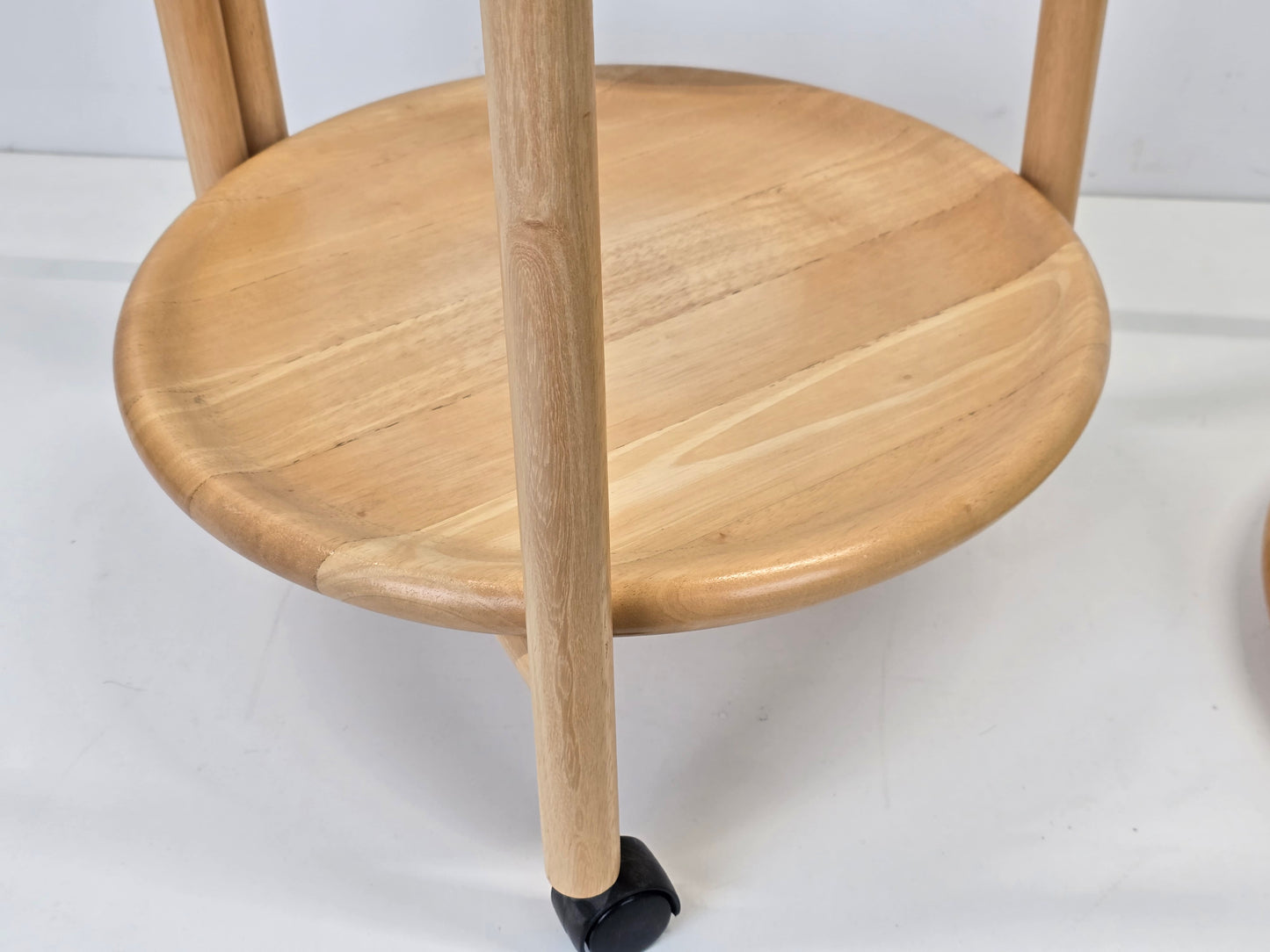 JENS QUISTGAARD Servierwagen Tabletttisch Holz Vintage Rund Klappbar