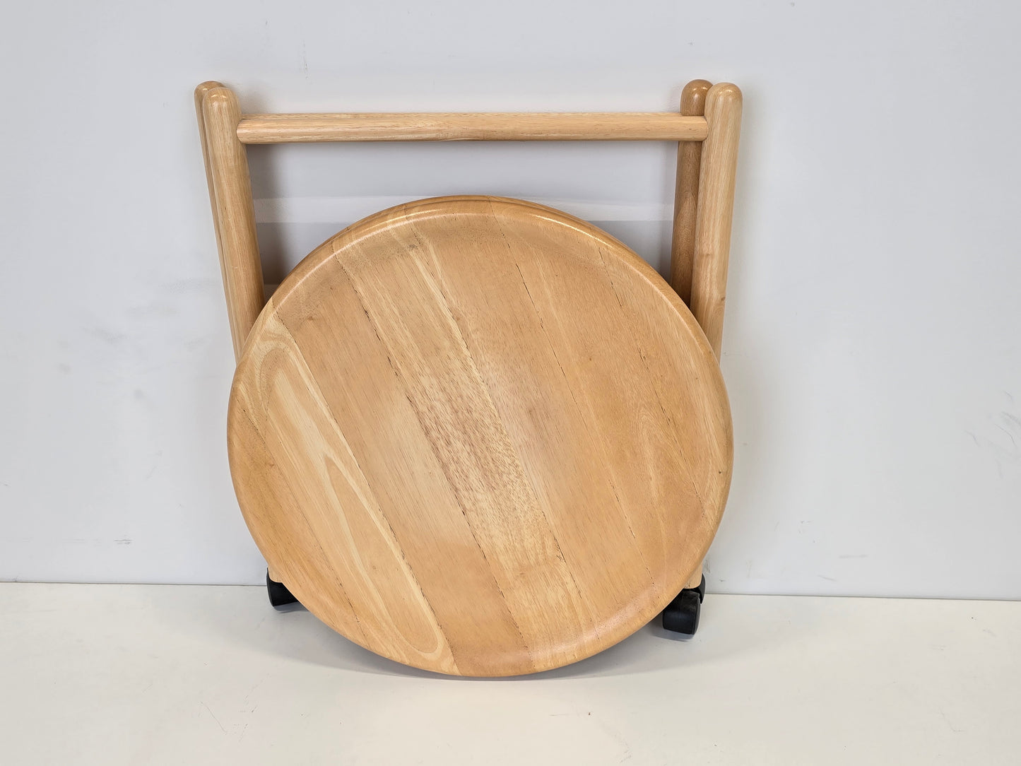 JENS QUISTGAARD Servierwagen Tabletttisch Holz Vintage Rund Klappbar