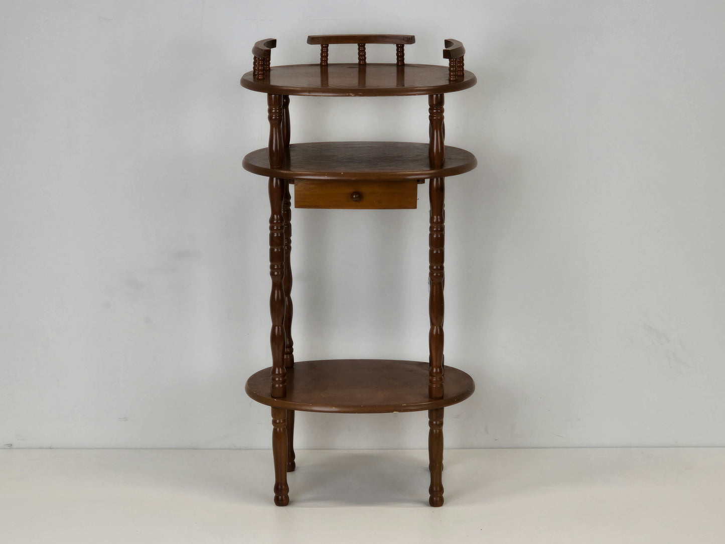 VINTAGE ABLAGE Etagere Beistelltisch Holz Regal Nachtschrank antik blumen tisch