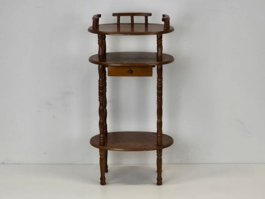 VINTAGE ABLAGE Etagere Beistelltisch Holz Regal Nachtschrank antik blumen tisch