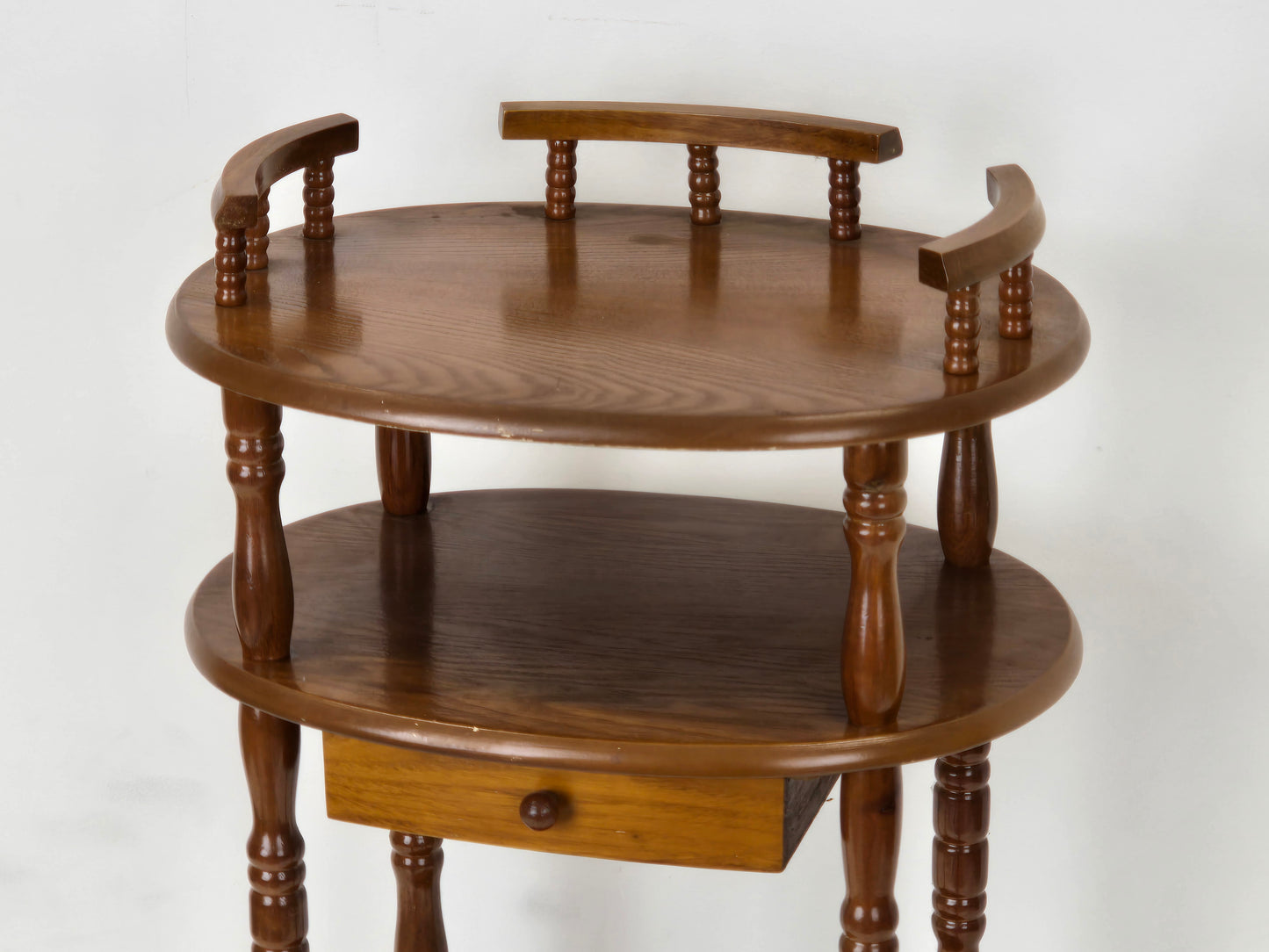 VINTAGE ABLAGE Etagere Beistelltisch Holz Regal Nachtschrank antik blumen tisch