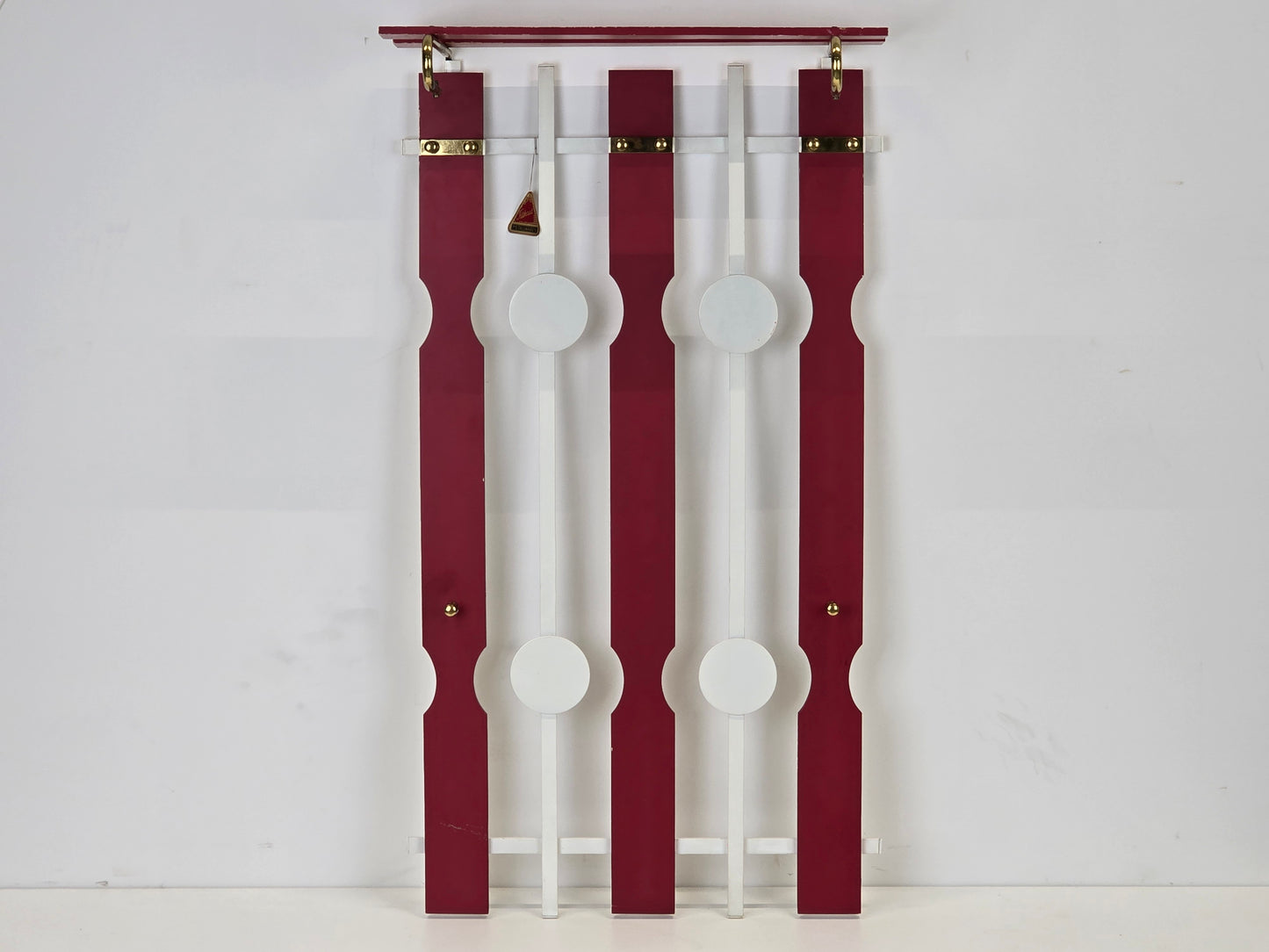 VINTAGE GARDEROBE Mid Century Wandgarderobe Filthaut 50er 60er Design Retro Rot