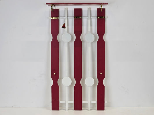 VINTAGE GARDEROBE Mid Century Wandgarderobe Filthaut 50er 60er Design Retro Rot