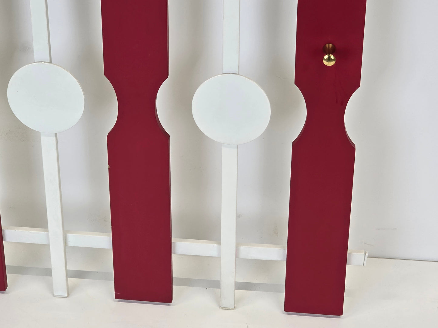 VINTAGE GARDEROBE Mid Century Wandgarderobe Filthaut 50er 60er Design Retro Rot