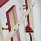 VINTAGE GARDEROBE Mid Century Wandgarderobe Filthaut 50er 60er Design Retro Rot