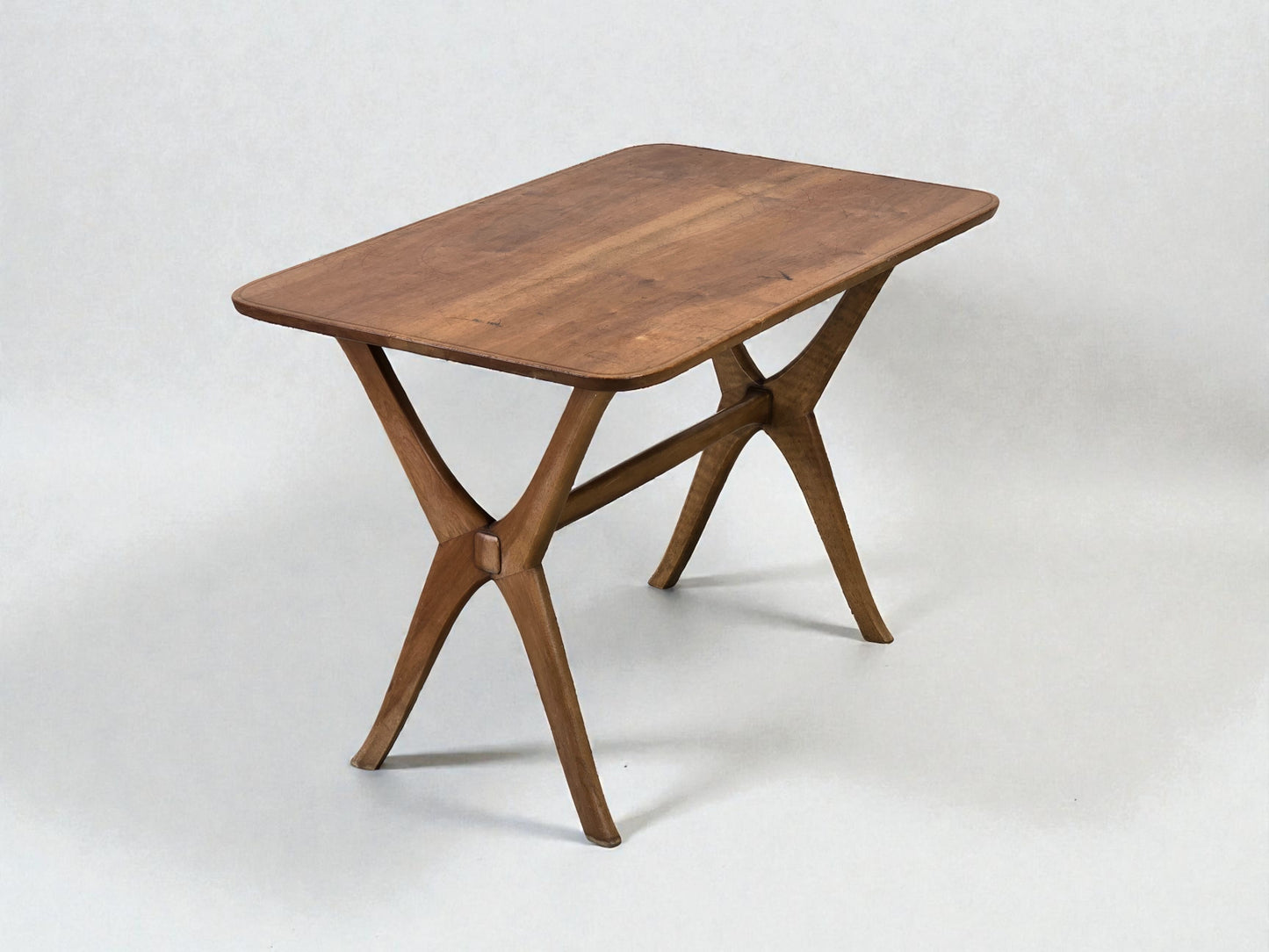 COUCHTISCH MID CENTURY Vintage 50er 60er Teak Nussbaum Scheren-Tisch Design