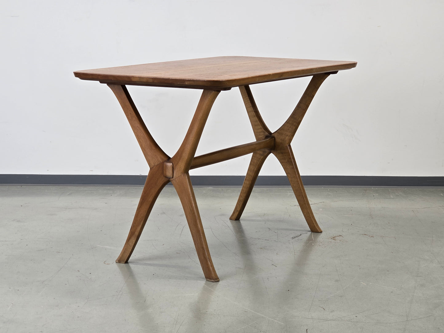 COUCHTISCH MID CENTURY Vintage 50er 60er Teak Nussbaum Scheren-Tisch Design