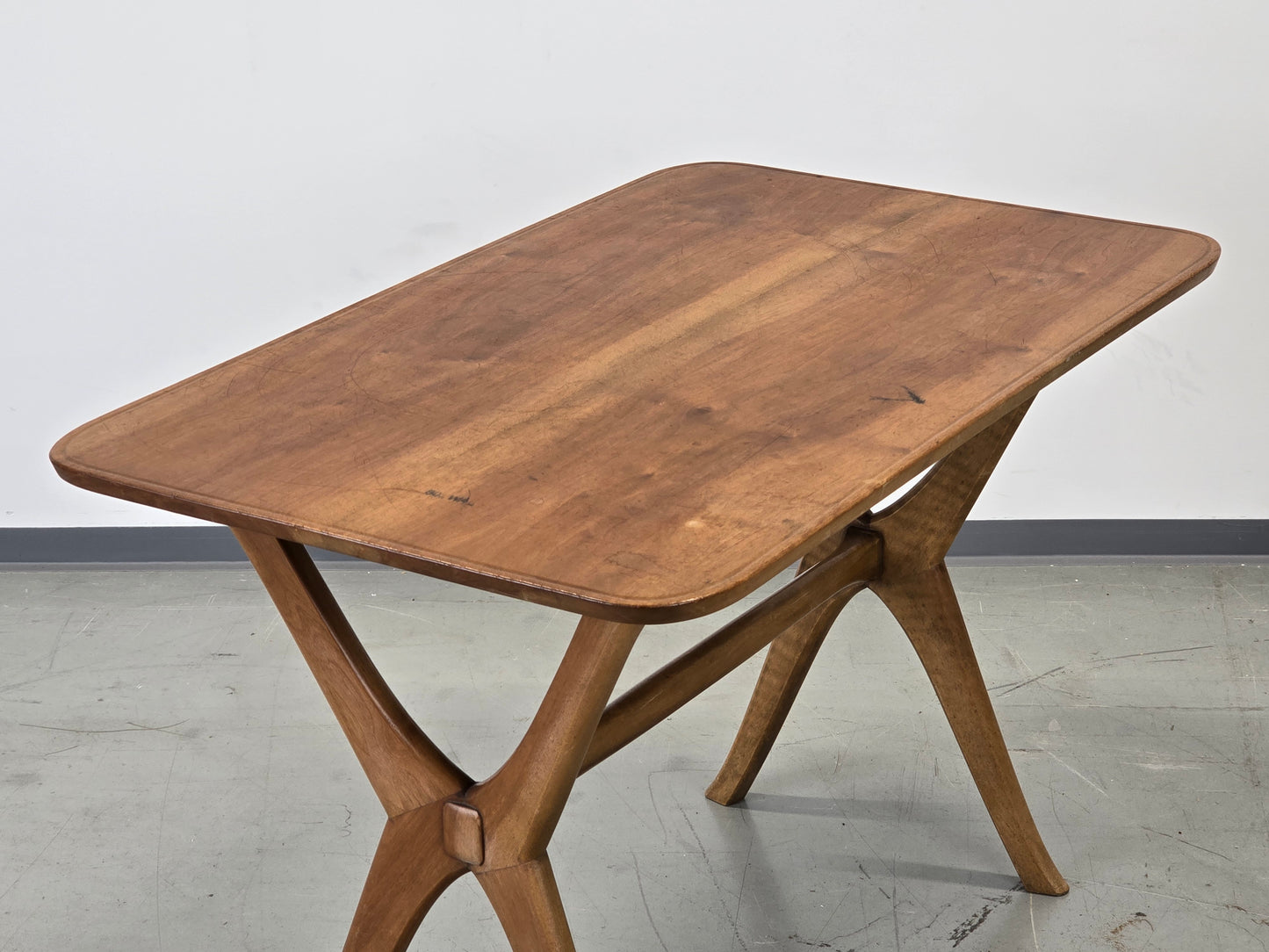 COUCHTISCH MID CENTURY Vintage 50er 60er Teak Nussbaum Scheren-Tisch Design