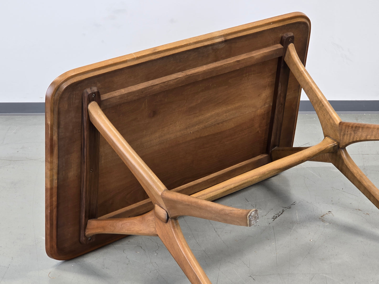 COUCHTISCH MID CENTURY Vintage 50er 60er Teak Nussbaum Scheren-Tisch Design