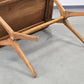 COUCHTISCH MID CENTURY Vintage 50er 60er Teak Nussbaum Scheren-Tisch Design