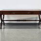 COUCHTISCH ANTIK Mahagoni Leder Wohnzimmertisch Sofa Tisch Regency Vintage