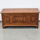 ANTIQUE TRUHE Eiche massiv Holztruhe Aussteuerkiste Vintage Barock-Stil