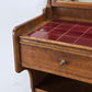 ANTIKE ABLAGE FLUR Kommode Spiegel Jugendstil Vintage Holz Fliesen Waschtisch