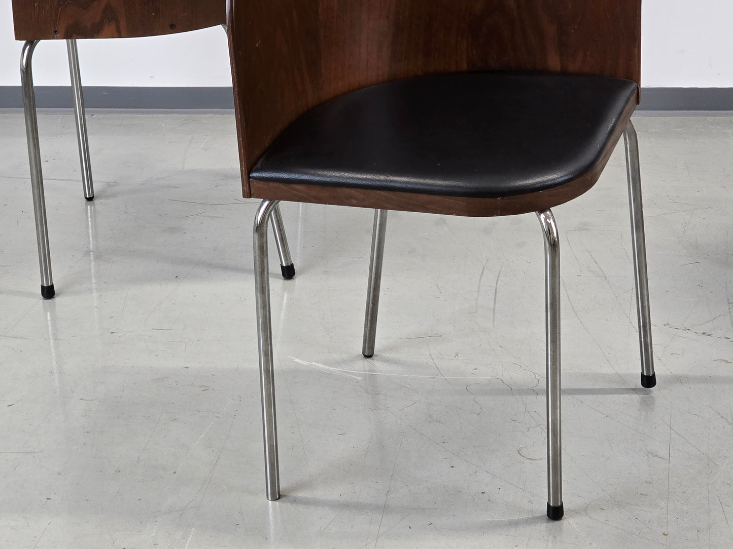 IKEA FUSION Stuhl Sandra Kragnert Design Vintage Mid Century Braun Chrom Retro