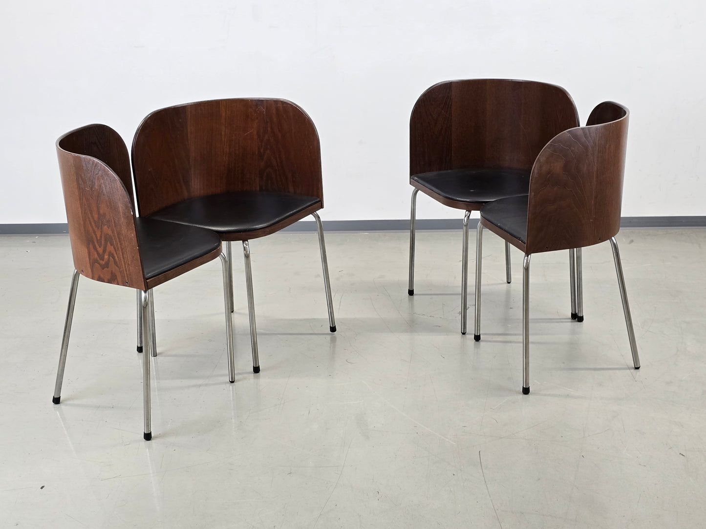 IKEA FUSION Stuhl Sandra Kragnert Design Vintage Mid Century Braun Chrom Retro
