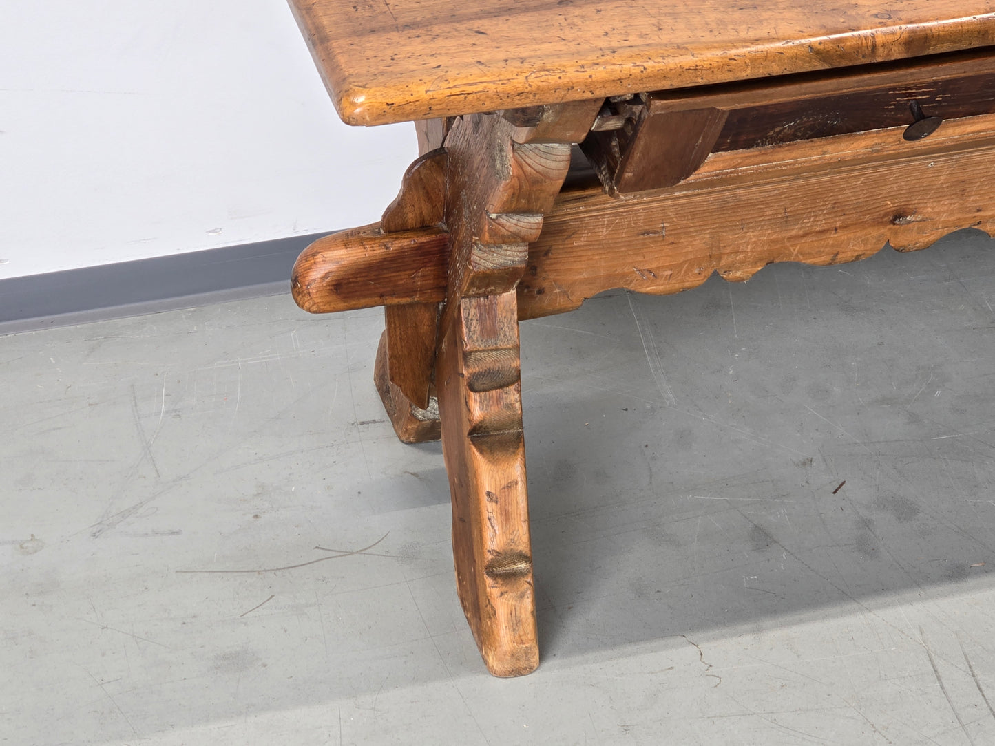 ANTIQUER COUCHTISCH Wangentisch Beistelltisch Massivholz Vintage Landhaus AC7