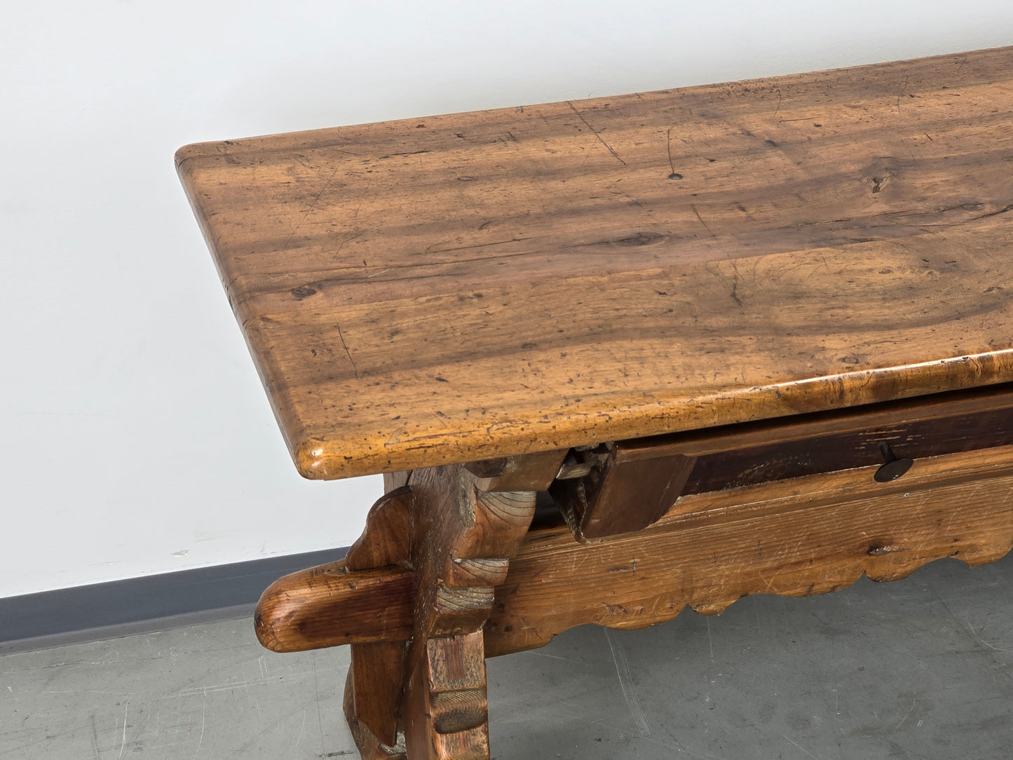 ANTIQUER COUCHTISCH Wangentisch Beistelltisch Massivholz Vintage Landhaus AC7