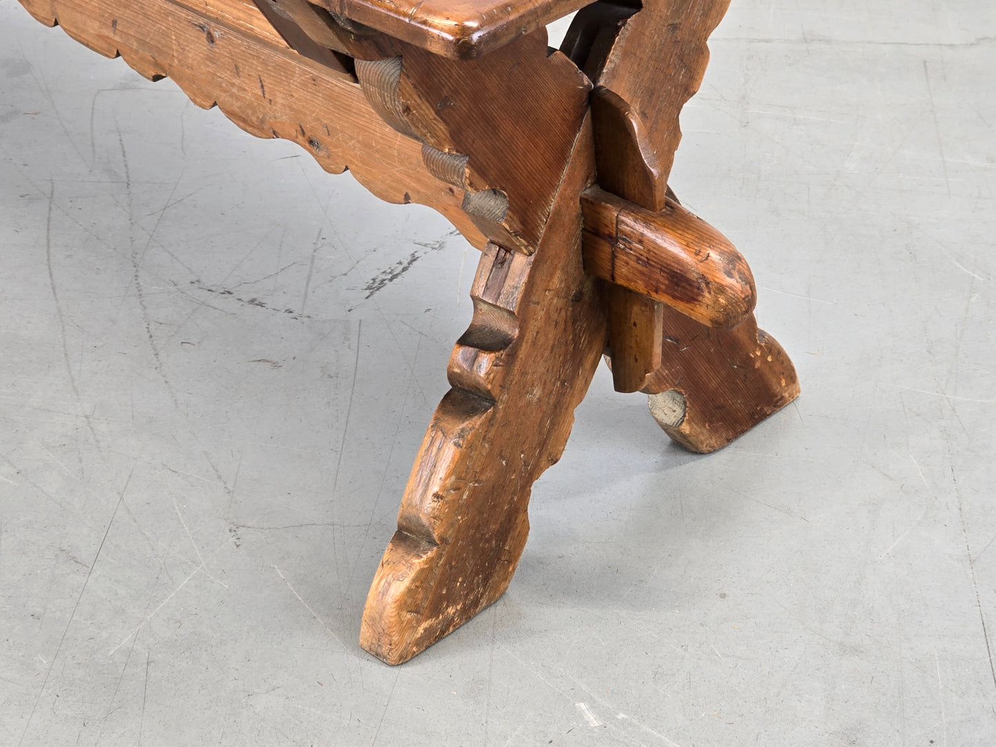 ANTIQUER COUCHTISCH Wangentisch Beistelltisch Massivholz Vintage Landhaus AC7