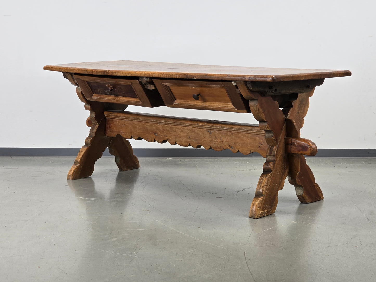 ANTIQUER COUCHTISCH Wangentisch Beistelltisch Massivholz Vintage Landhaus AC7
