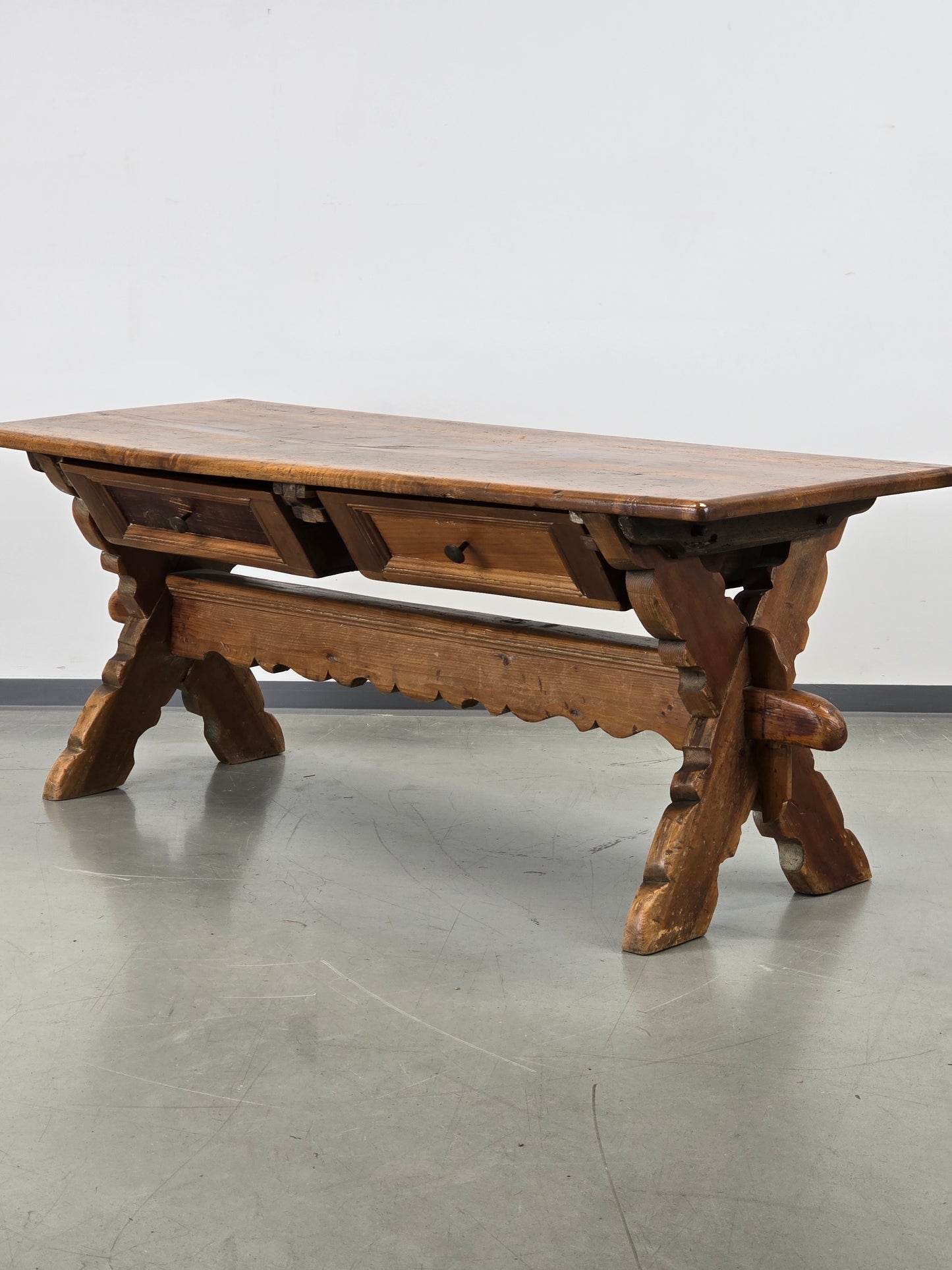 ANTIQUER COUCHTISCH Wangentisch Beistelltisch Massivholz Vintage Landhaus AC7