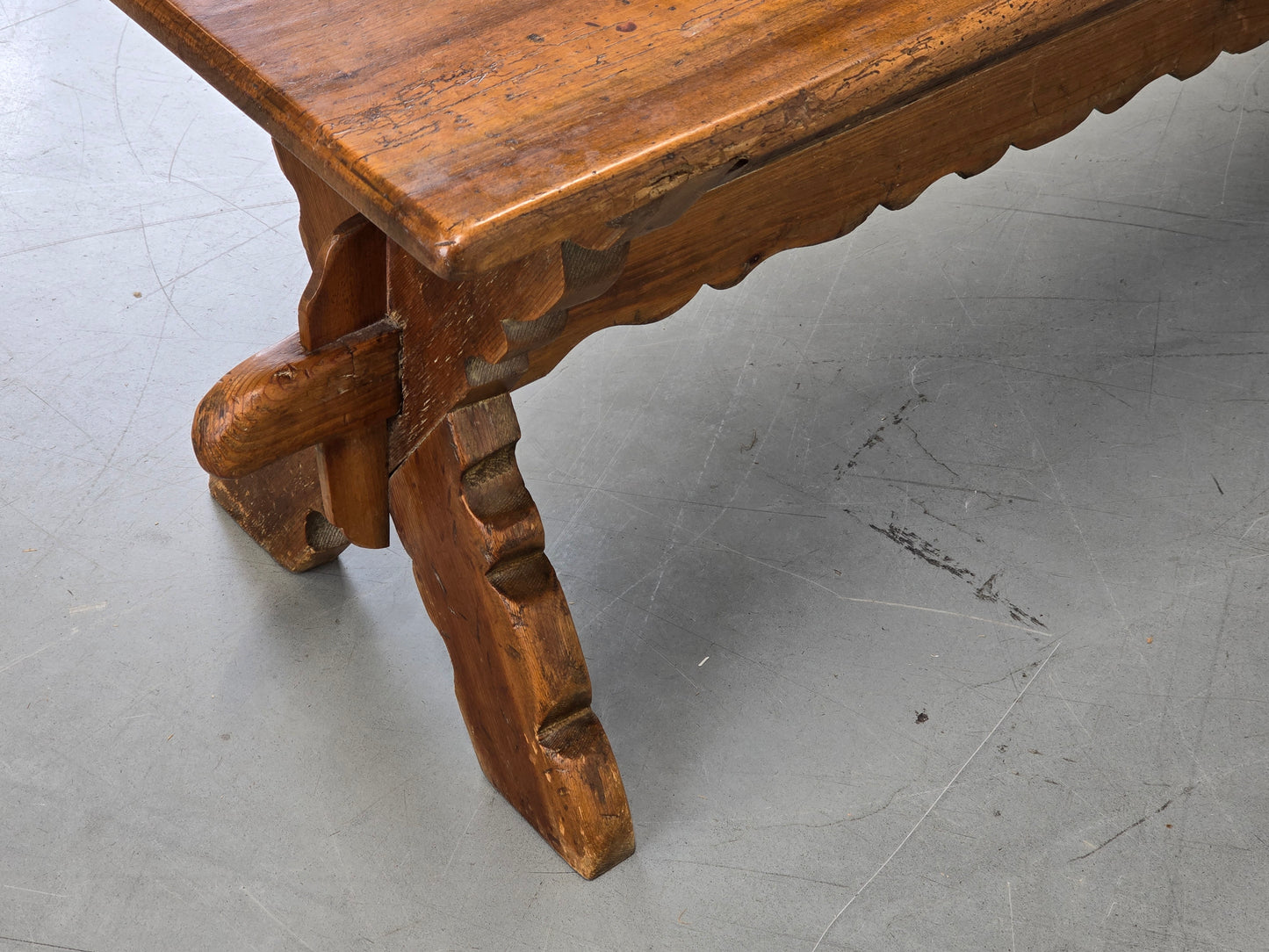 ANTIQUER COUCHTISCH Wangentisch Beistelltisch Massivholz Vintage Landhaus AC7
