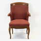 ANTIK SESSEL Polstersessel Biedermeier Stil Rot Vintage Armlehnstuhl