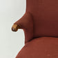 ANTIK SESSEL Polstersessel Biedermeier Stil Rot Vintage Armlehnstuhl