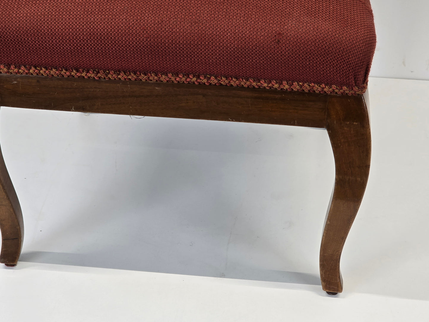 ANTIK SESSEL Polstersessel Biedermeier Stil Rot Vintage Armlehnstuhl