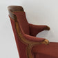 ANTIK SESSEL Polstersessel Biedermeier Stil Rot Vintage Armlehnstuhl