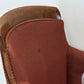 ANTIK SESSEL Polstersessel Biedermeier Stil Rot Vintage Armlehnstuhl