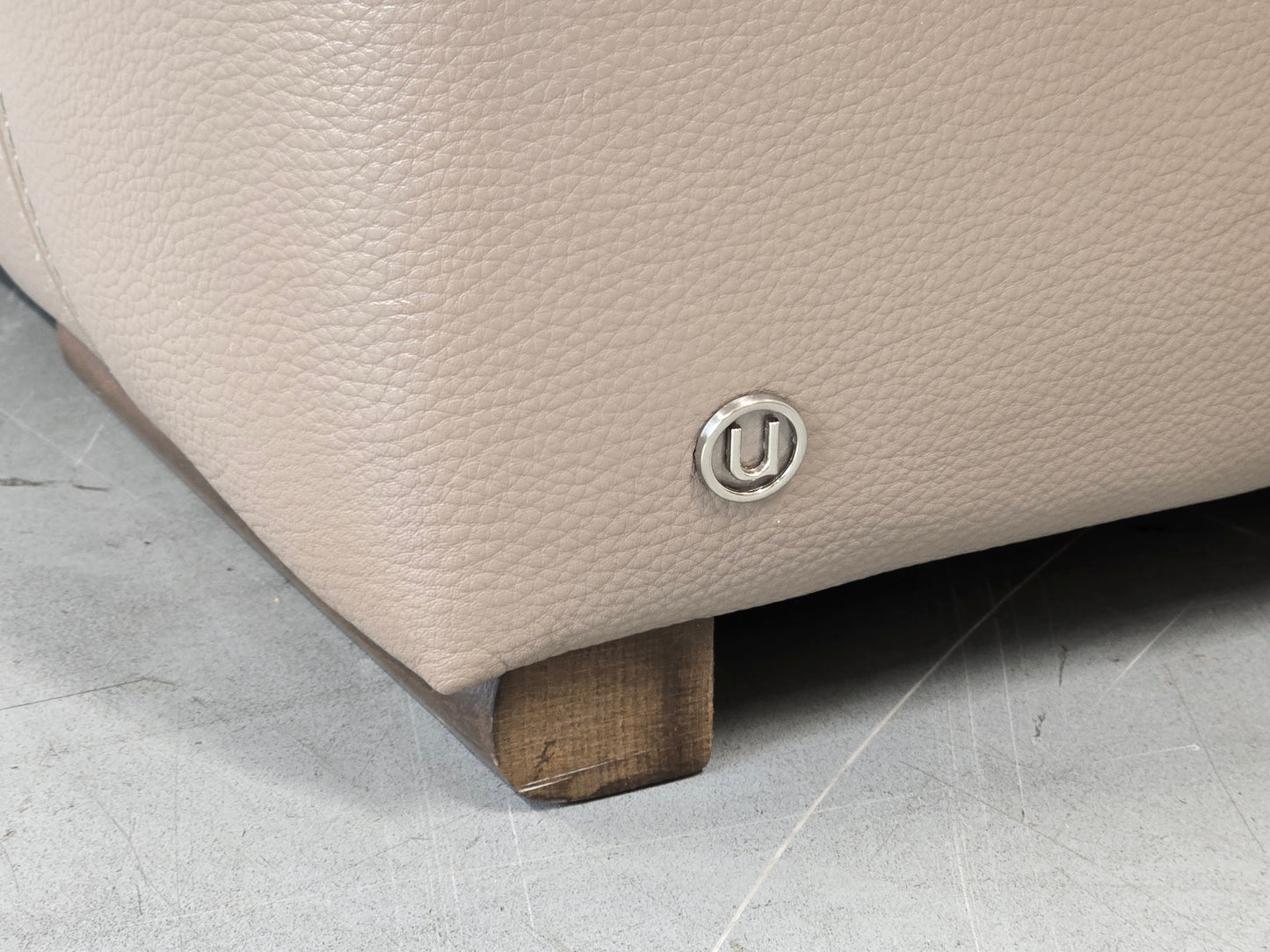 NATUZZI LEDERSOFA Ecksofa L-Form Beige Design Couch Italienisch Echtleder Luxus